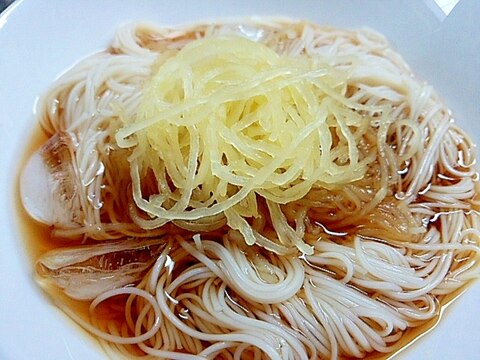 ２種類の食感が楽しめる☆　時短ダブルそうめん